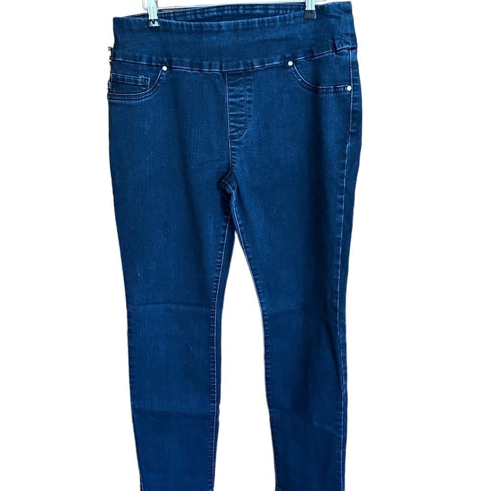Lee Slimming Slim Straight dark wash jeggings size 12‎